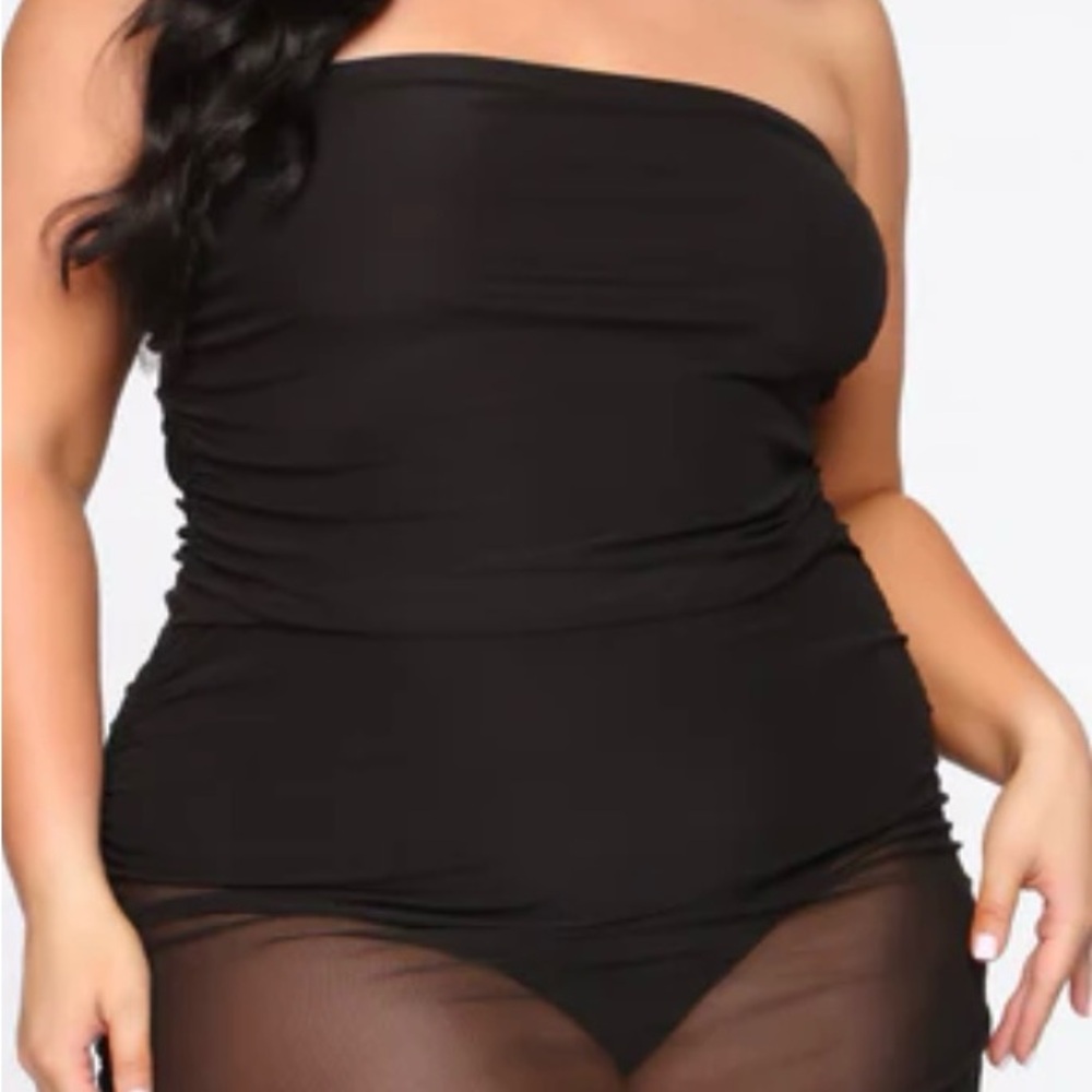Fashion Nova Black Strapless Dress